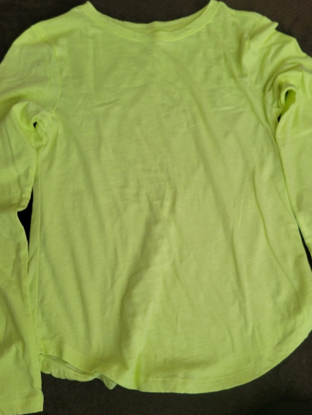 Womens Long-Sleeve Neon Yellow Top